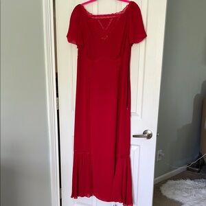 Reformation Domini Elegant Red Women's Dress